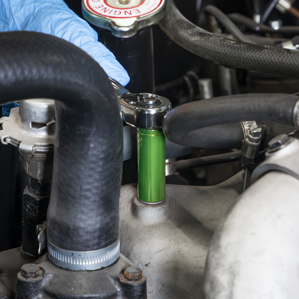 Deep Multi-Coloured Socket Set 1/4"Sq Drive 12pc AK282D