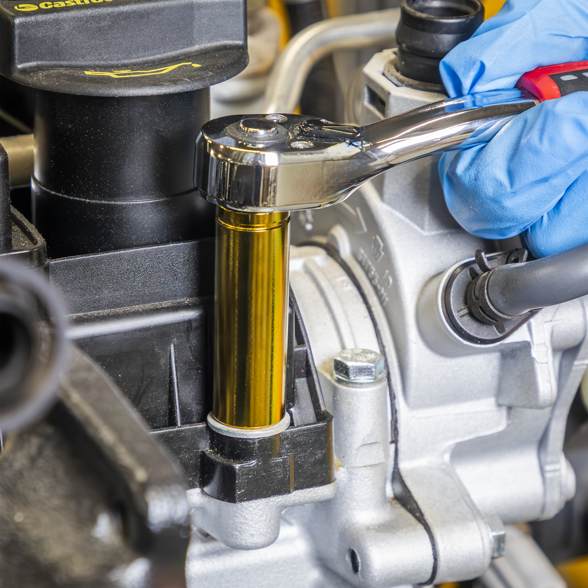 Deep Multi-Coloured Socket Set 1/4"Sq Drive 12pc AK282D