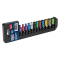 Multi-Coloured Socket Set 1/4"Sq Drive 12pc AK282