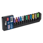 Multi-Coloured Socket Set 1/4"Sq Drive 12pc AK282