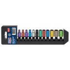 Multi-Coloured Socket Set 1/4"Sq Drive 12pc AK282