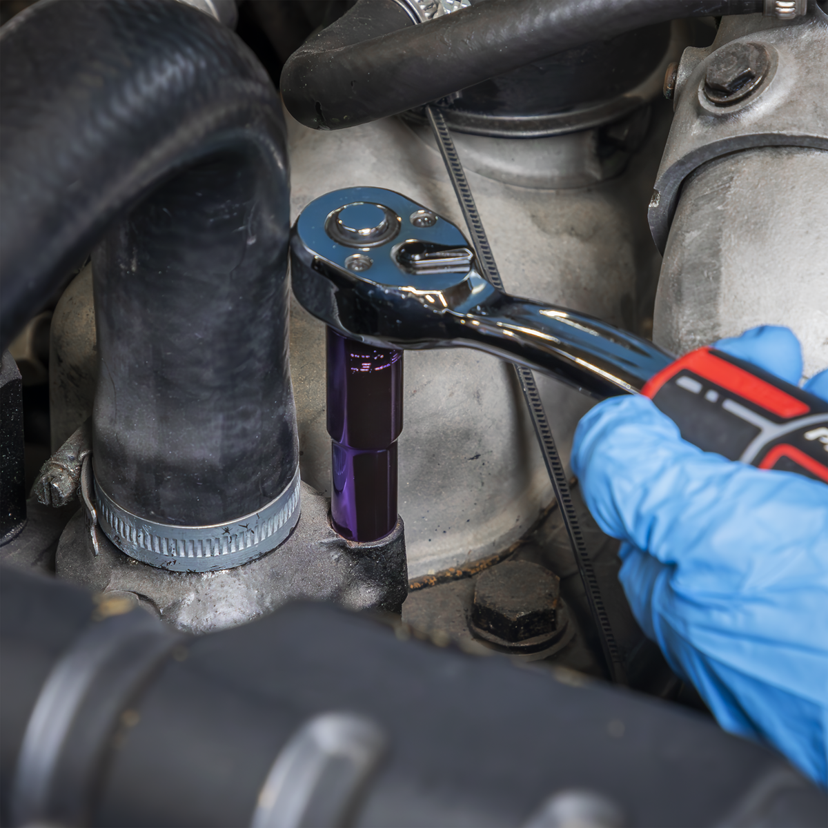 Deep Multi-Coloured Socket Set 3/8"Sq Drive 10pc AK285D