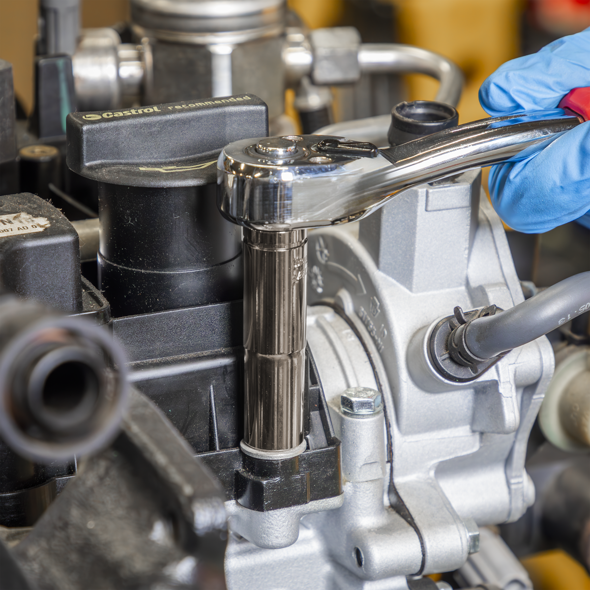 Deep Multi-Coloured Socket Set 3/8"Sq Drive 10pc AK285D