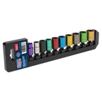 Multi-Coloured Socket Set 3/8"Sq Drive 10pc AK285