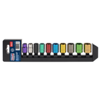 Multi-Coloured Socket Set 3/8"Sq Drive 10pc AK285