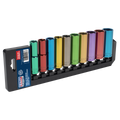 Deep Multi-Coloured Socket Set 1/2"Sq Drive 10pc AK288D