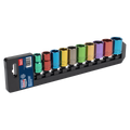 Multi-Coloured Socket Set 1/2"Sq Drive 10pc AK288