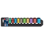 Multi-Coloured Socket Set 1/2"Sq Drive 10pc AK288
