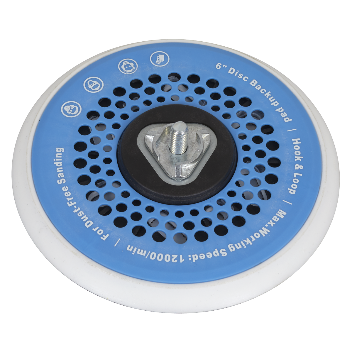 Universal Dust-Free Hook-and-Loop DA Backing Pad 150mm x 5/16"UNF & M8 AK289