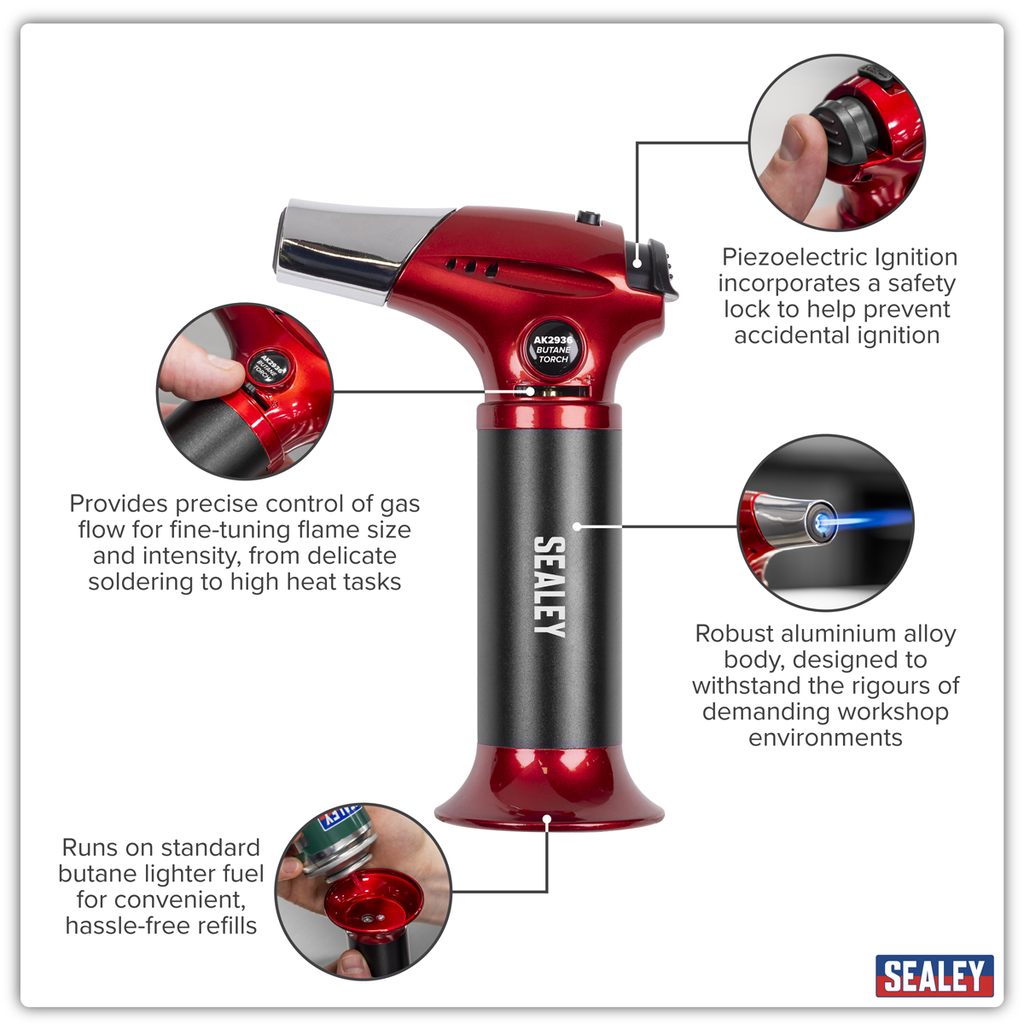 Refillable Butane Heating/Soldering Torch AK2936