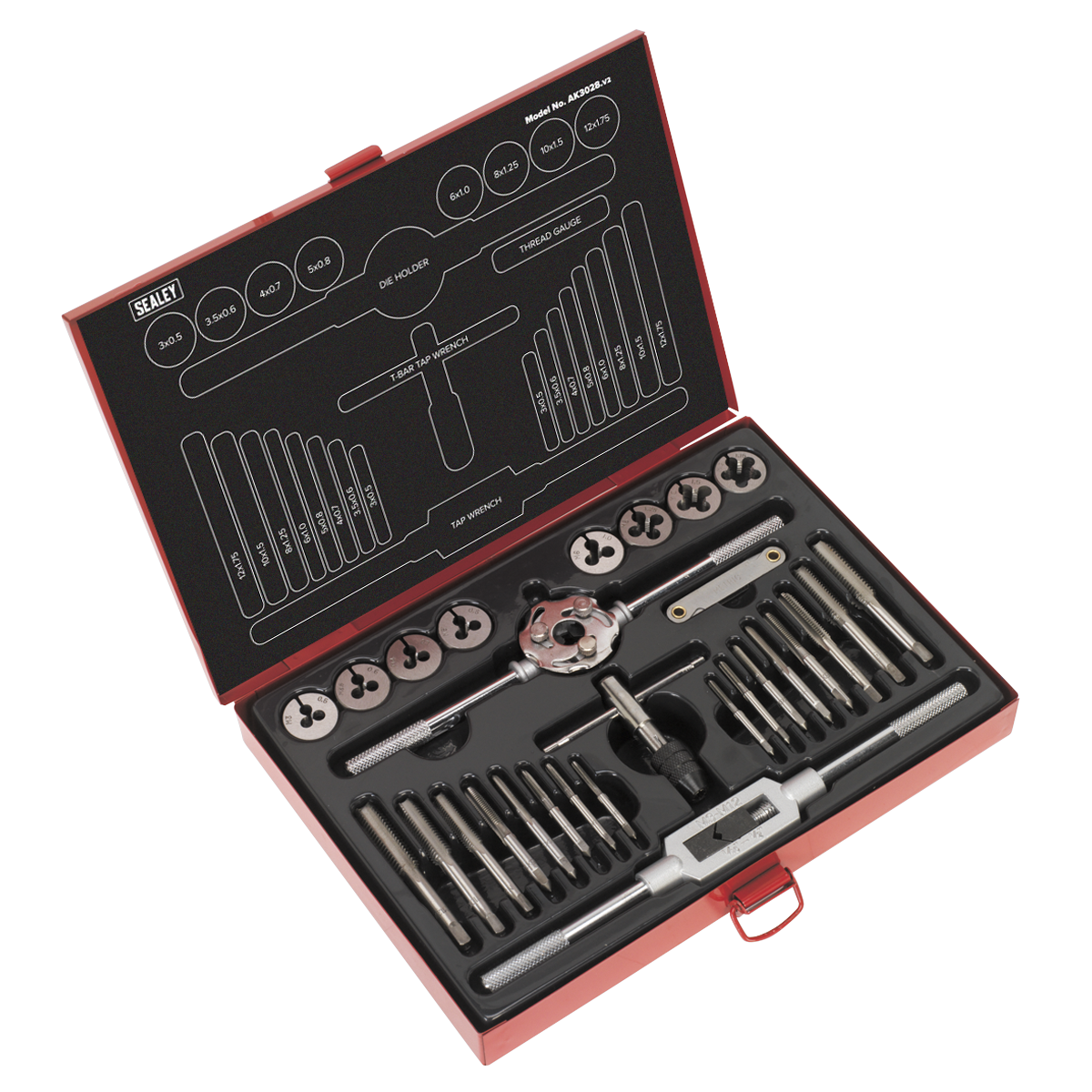 Tap & Die Set Split Dies 28pc AK3028