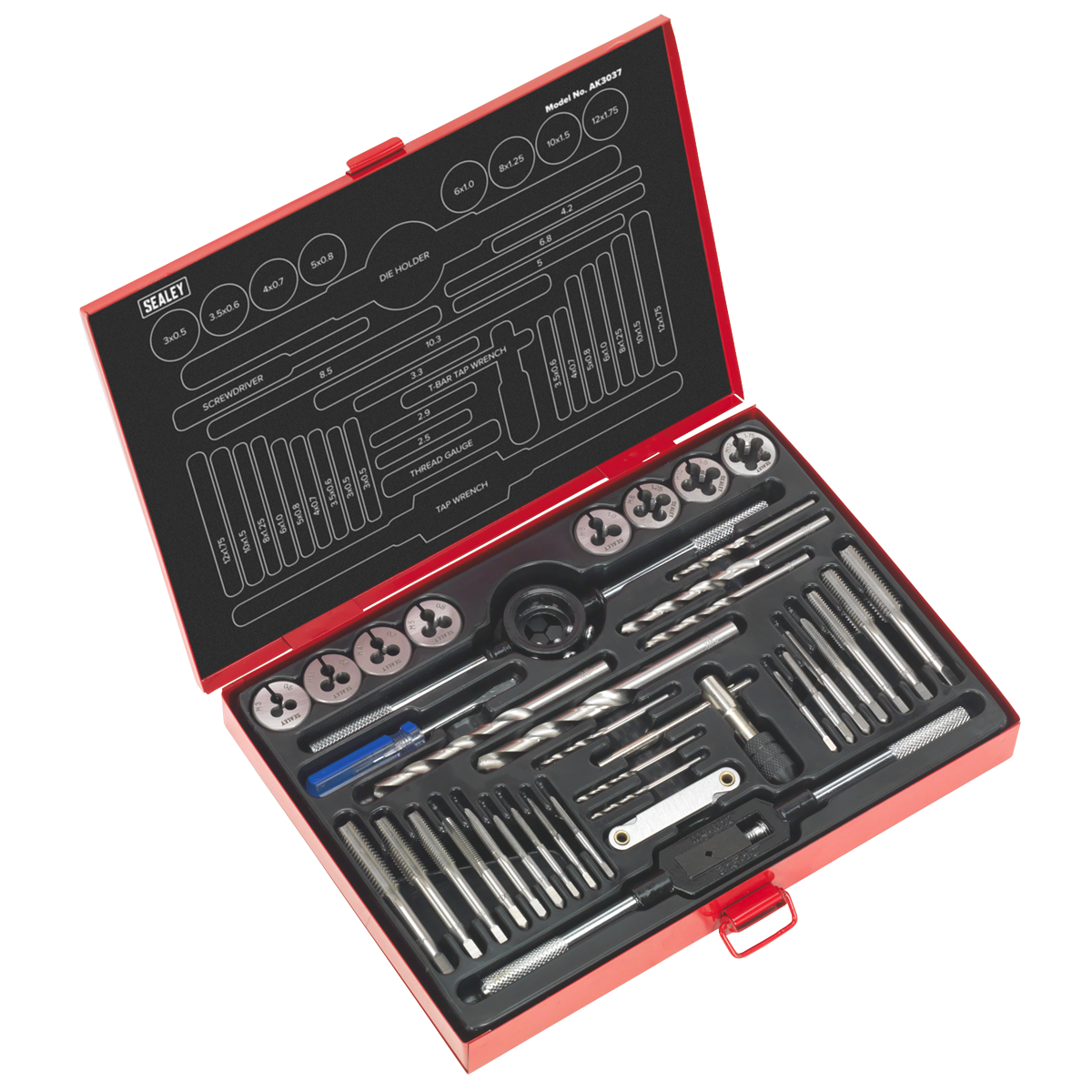Tap & Die Set Split Dies 37pc AK3037
