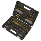 Metric & Imperial Titanium Coated Hexagonal Tap & Die Set 46pc AK3046