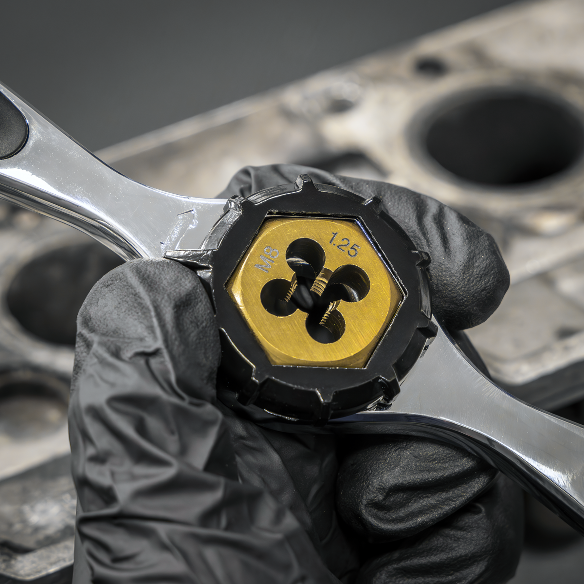 Metric & Imperial Titanium Coated Hexagonal Tap & Die Set 46pc AK3046