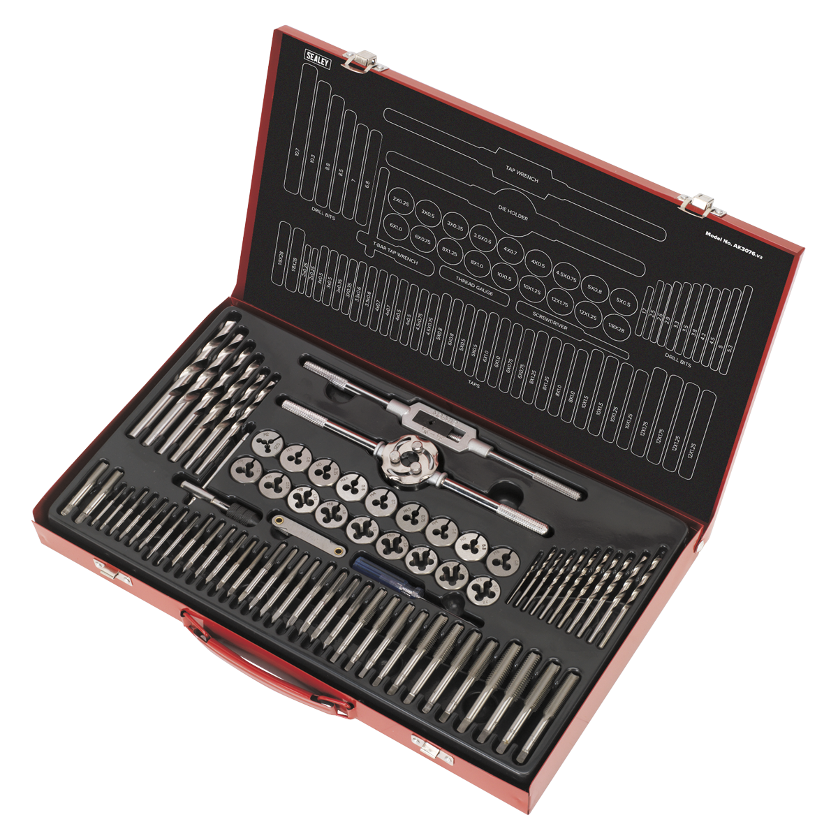 Tap & Die Set Split Dies 76pc AK3076