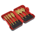 Titanium Coated Flat Wood Drill Bit Set 7pc AK3707FW