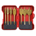 Titanium Coated Flat Wood Drill Bit Set 7pc AK3707FW