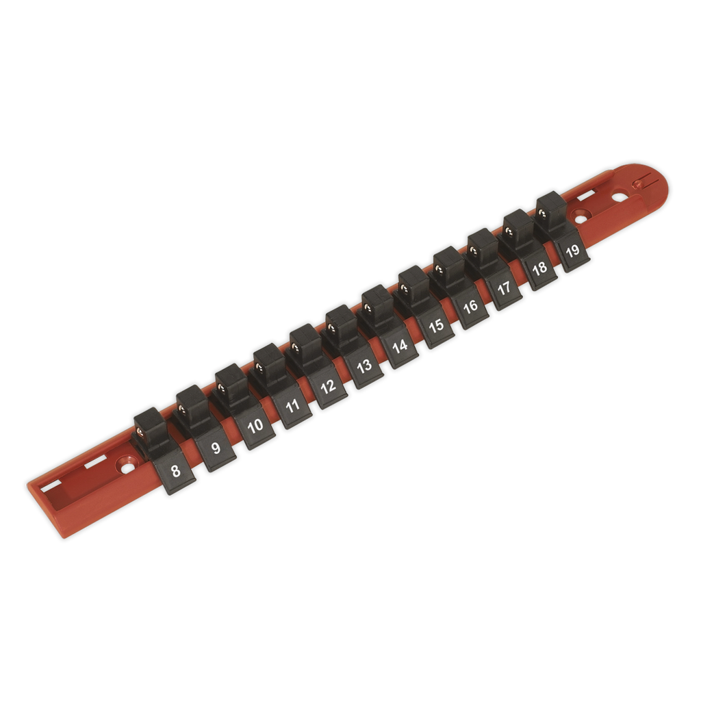 Socket Retaining Rail with 12 Clips 3/8"Sq Drive AK3812