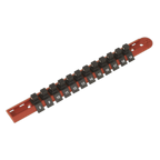 Socket Retaining Rail with 12 Clips 3/8"Sq Drive AK3812