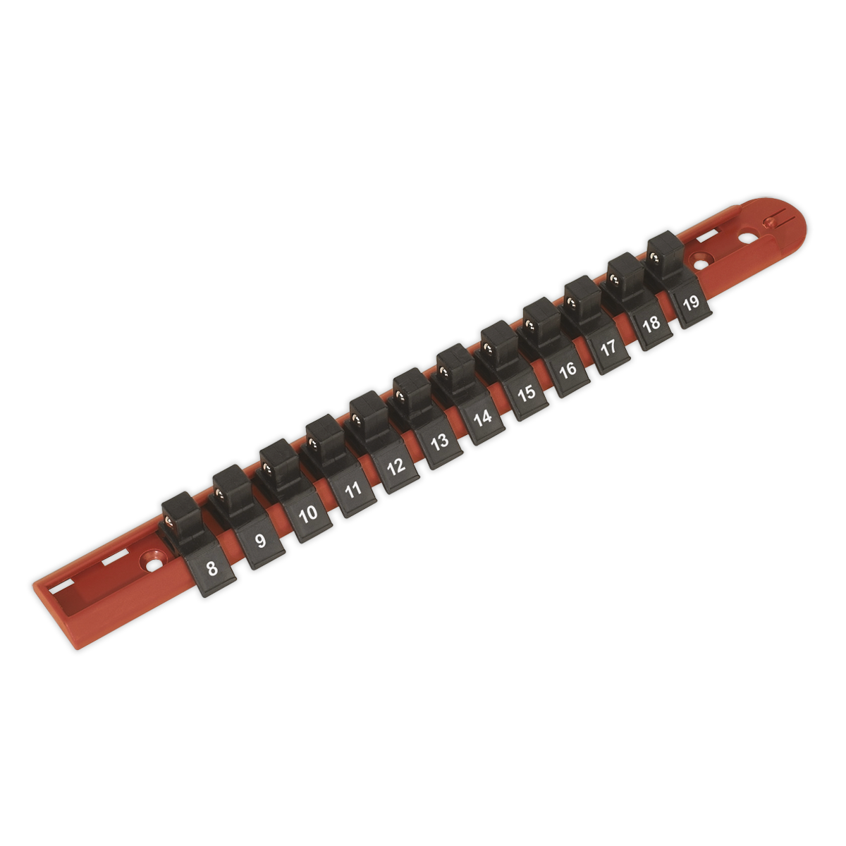 Socket Retaining Rail with 12 Clips 3/8"Sq Drive AK3812