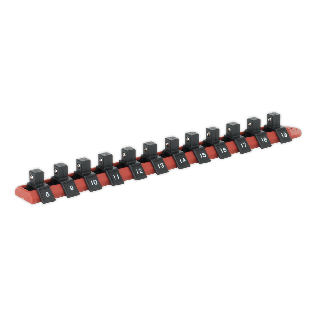 Socket Retaining Rail with 12 Clips 3/8"Sq Drive AK3812
