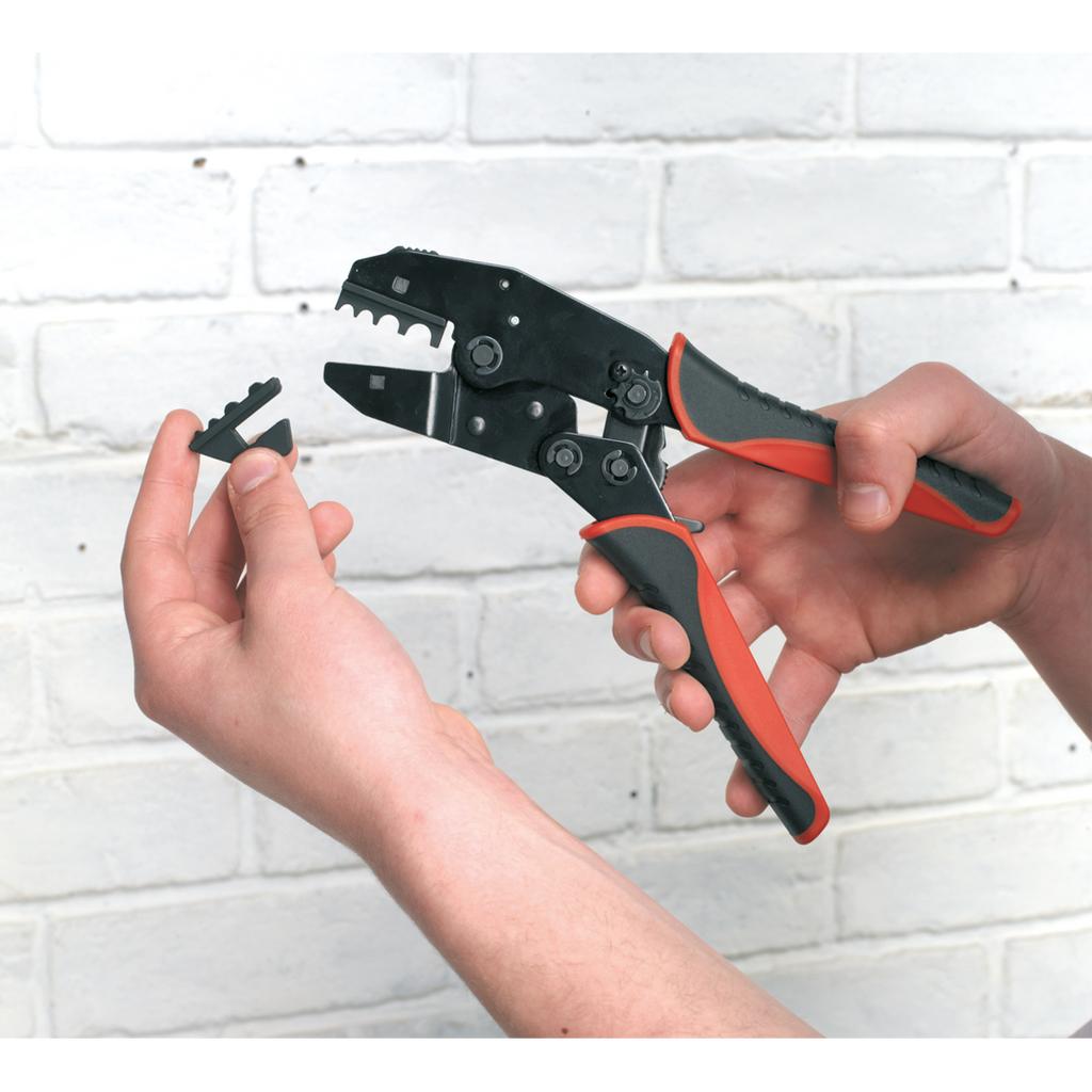 Ratchet Crimping Tool Interchangeable Jaws AK3857