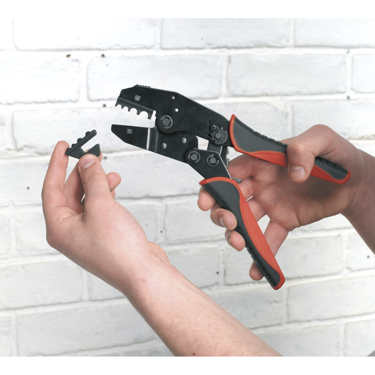 Ratchet Crimping Tool Interchangeable Jaws AK3857