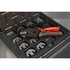 Ratchet Crimping Tool with Jaws and Storage Case AK3858COMBO