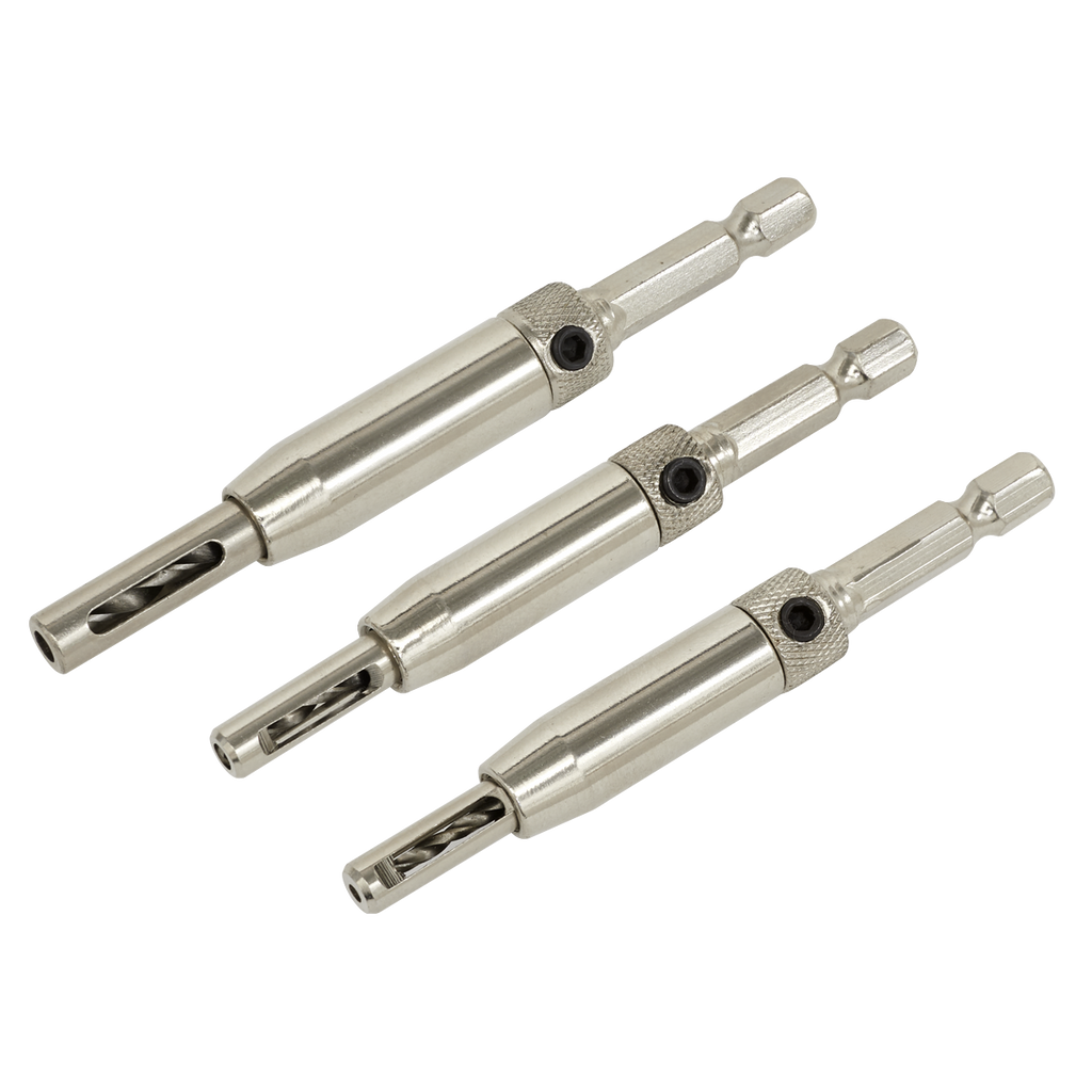 Self-Centring Chamfered Hinge Drill Set 3pc AK3HD