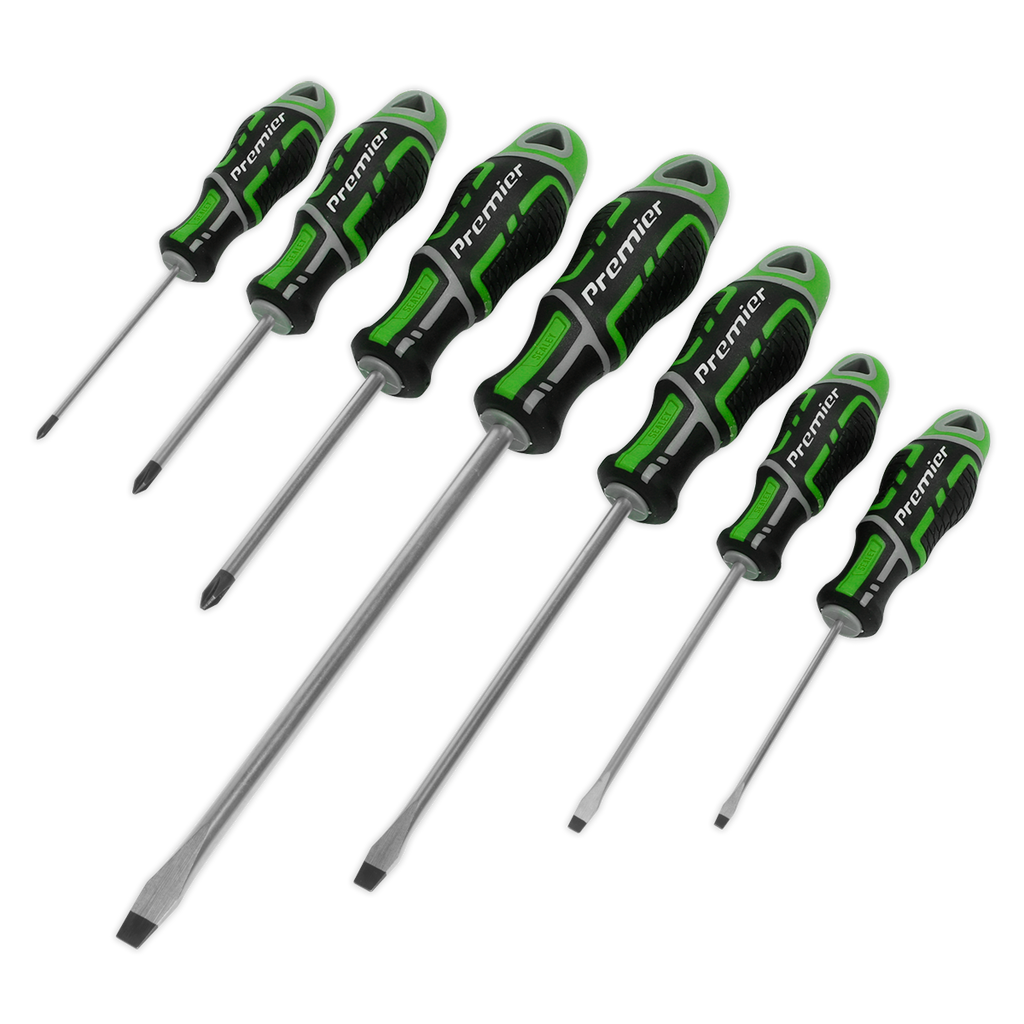 GripMAX® Screwdriver Set 7pc - Hi-Vis Green AK4321HV