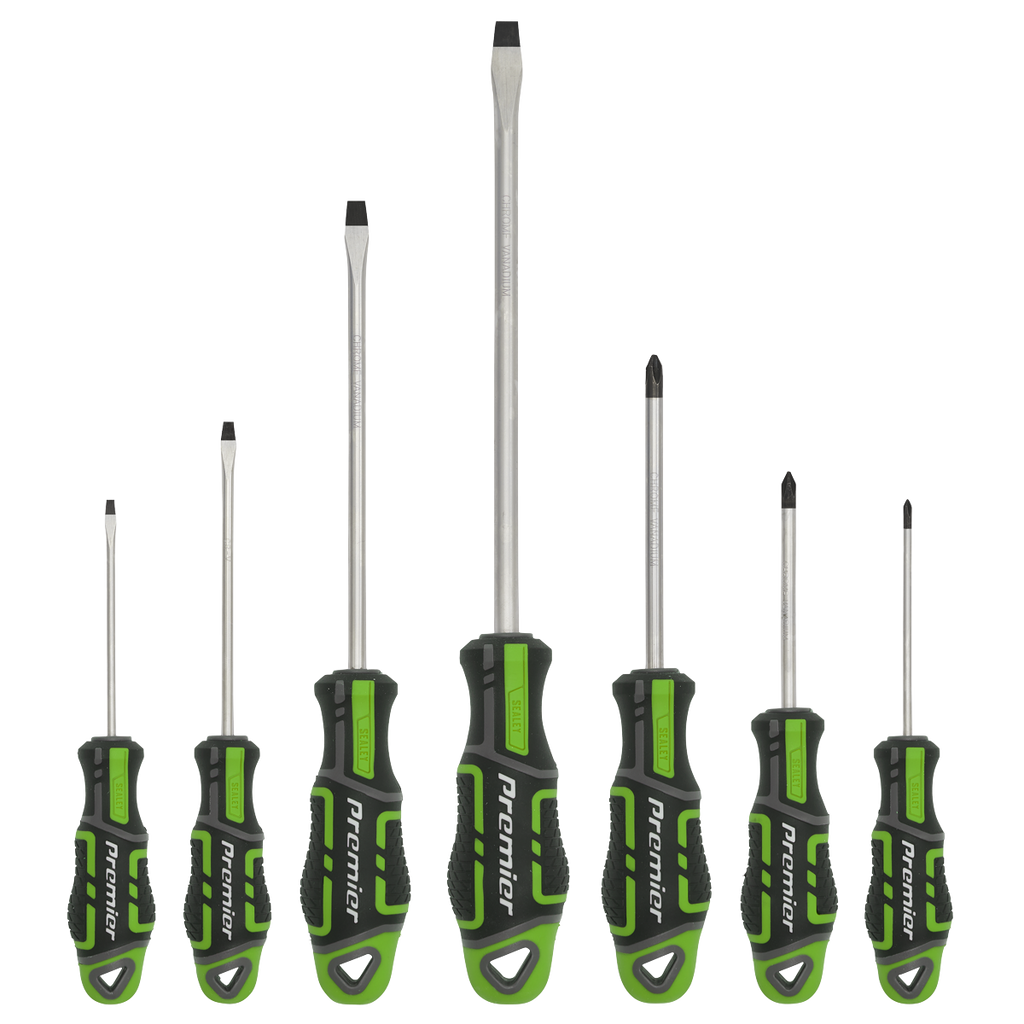 GripMAX® Screwdriver Set 7pc - Hi-Vis Green AK4321HV
