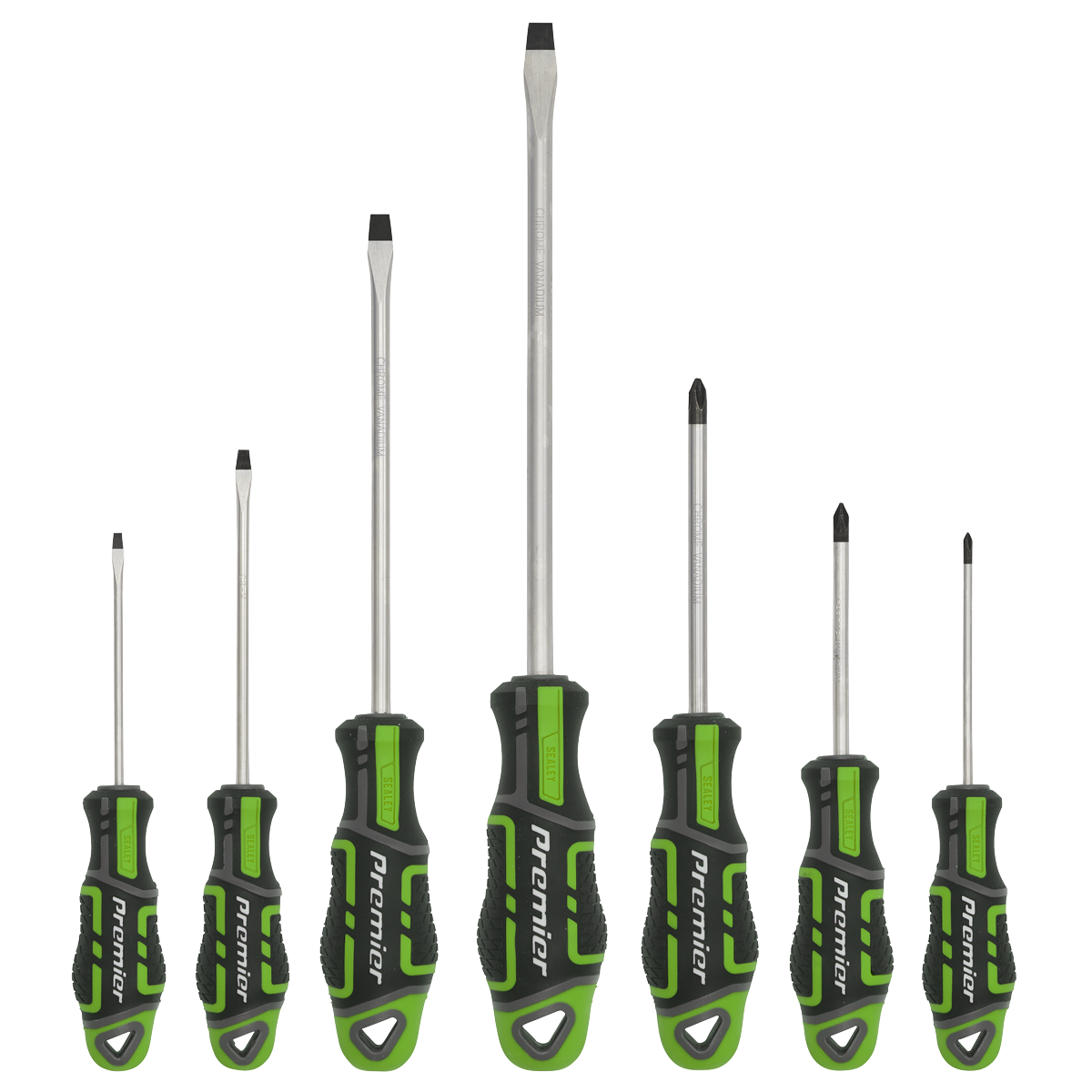 GripMAX® Screwdriver Set 7pc - Hi-Vis Green AK4321HV