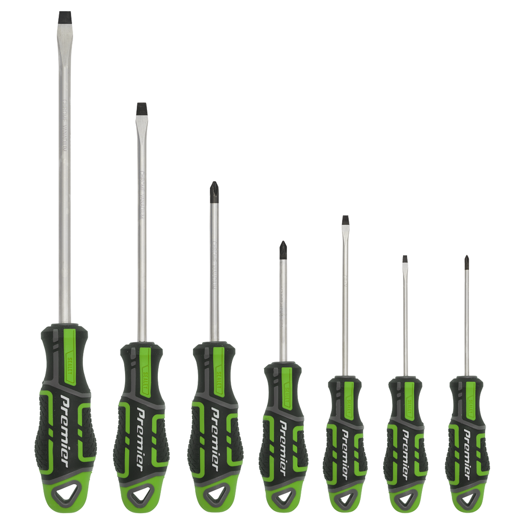 GripMAX® Screwdriver Set 7pc - Hi-Vis Green AK4321HV