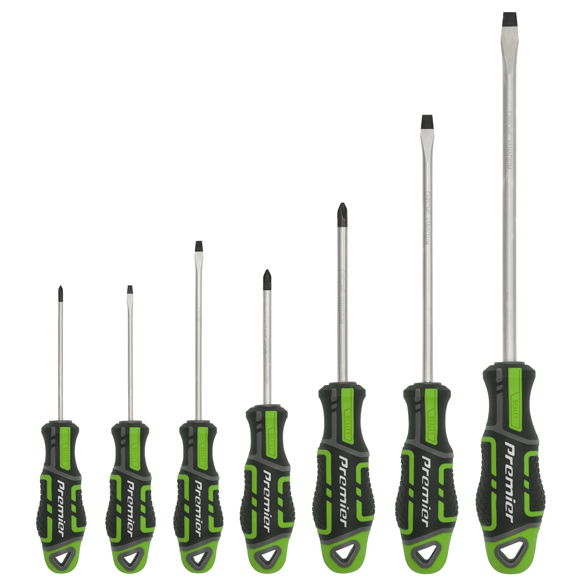 GripMAX® Screwdriver Set 7pc - Hi-Vis Green AK4321HV