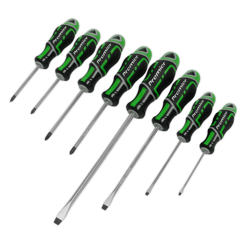 GripMAX® Screwdriver Set 8pc - Hi-Vis Green AK4322HV