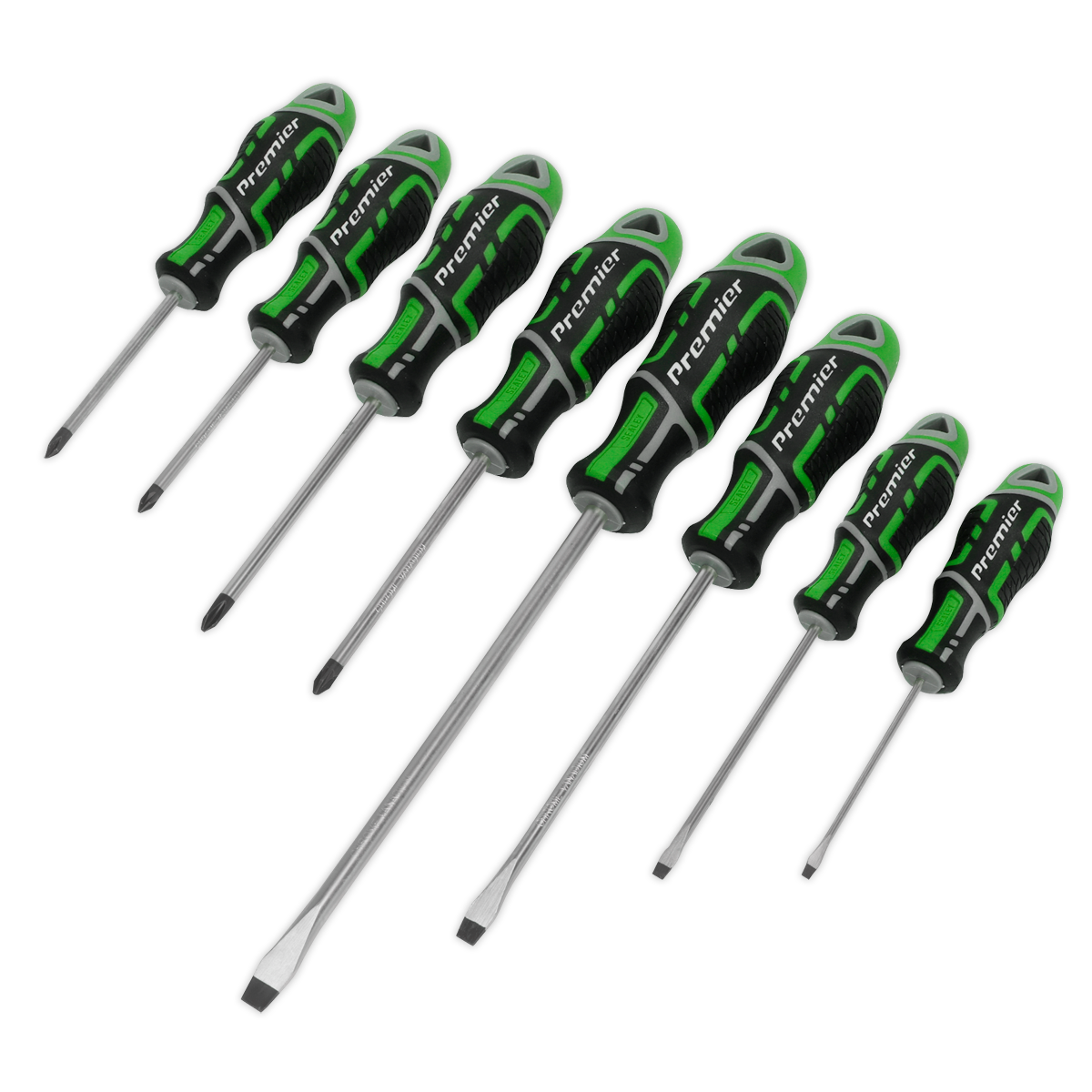 GripMAX® Screwdriver Set 8pc - Hi-Vis Green AK4322HV