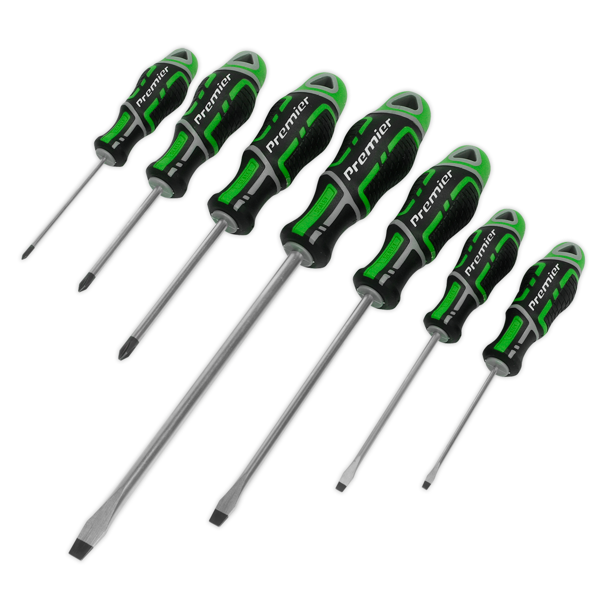 GripMAX® Screwdriver Set 7pc Hi-Vis Green AK4325HV
