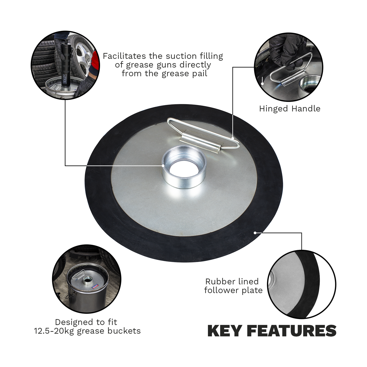 Bulk Fill Follower Plate For Grease Guns AK4409