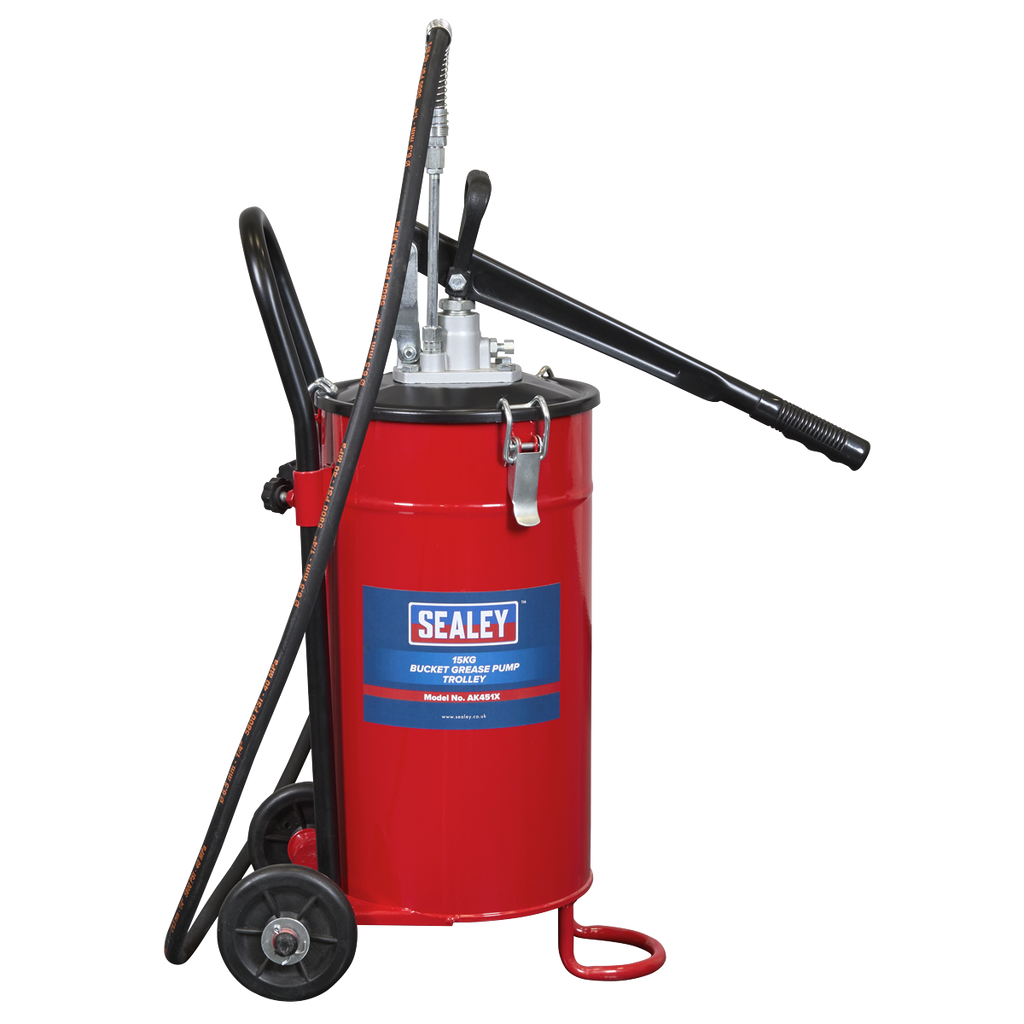 Bucket Grease Pump Trolley 15kg AK451X