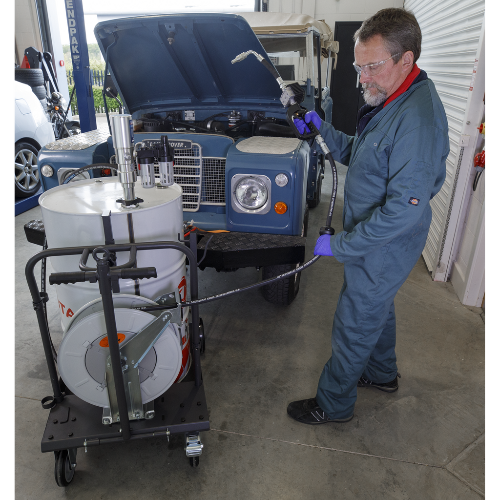 Air Operated Oil Dispensing System with 10m Retractable Hose Reel AK4562D