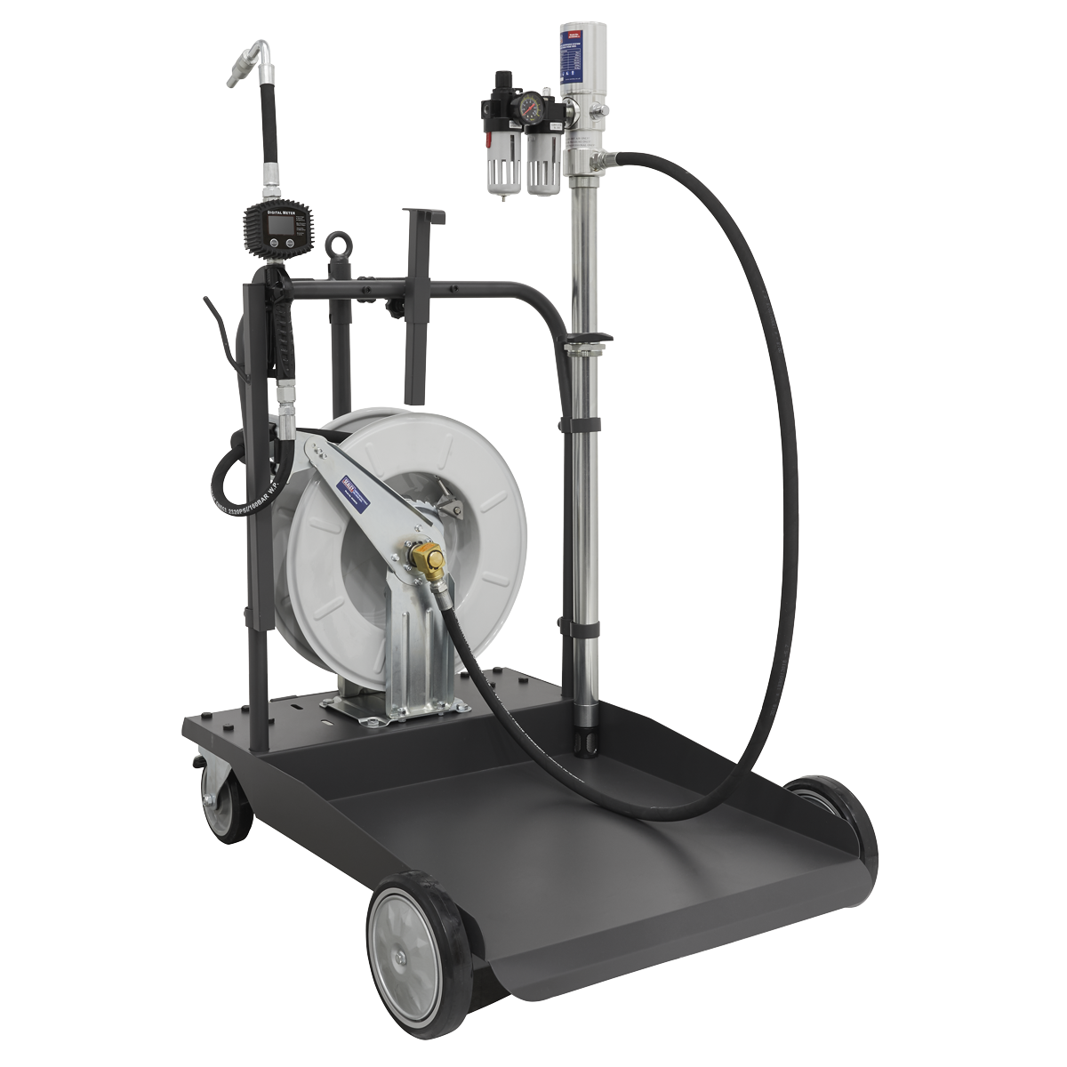 Air Operated Oil Dispensing System with 10m Retractable Hose Reel AK4562D