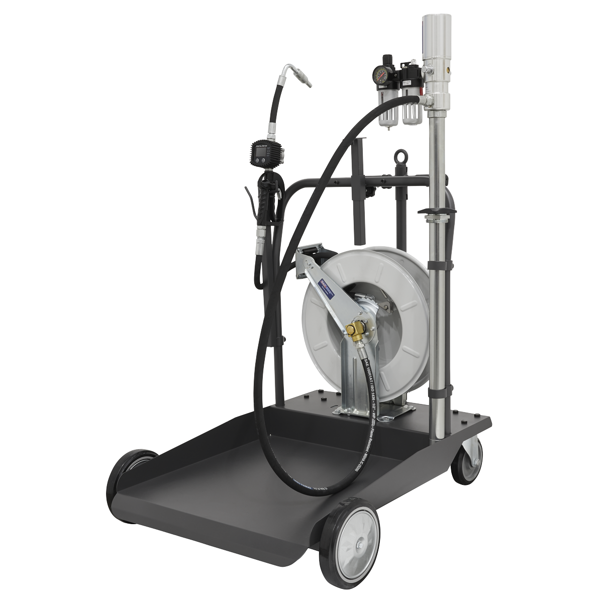 Air Operated Oil Dispensing System with 10m Retractable Hose Reel AK4562D