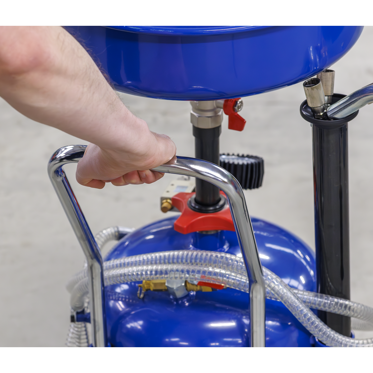 Air Discharge Mobile Oil Drainer with Probes 35L AK456DX