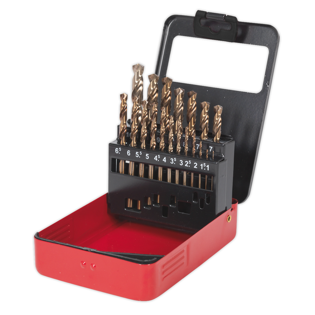 HSS Cobalt Fully Ground Drill Bit Set 19pc AK4701