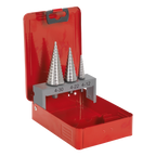 Double Flute HSS M2 Step Drill Bit Set 3pc AK4733