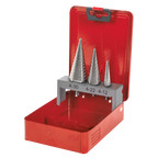 Double Flute HSS M2 Step Drill Bit Set 3pc AK4733