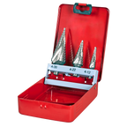 Spiral Flute HSS M2 Step Drill Bit Set 3pc AK4743