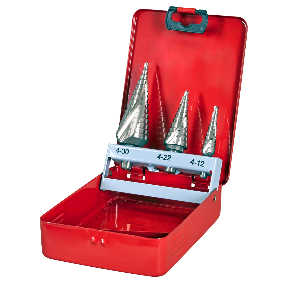 Spiral Flute HSS M2 Step Drill Bit Set 3pc AK4743