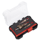 Spiral Flute HSS Cobalt Step Drill Bit Set 3pc AK4743