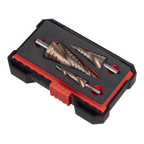 Spiral Flute HSS Cobalt Step Drill Bit Set 3pc AK4743
